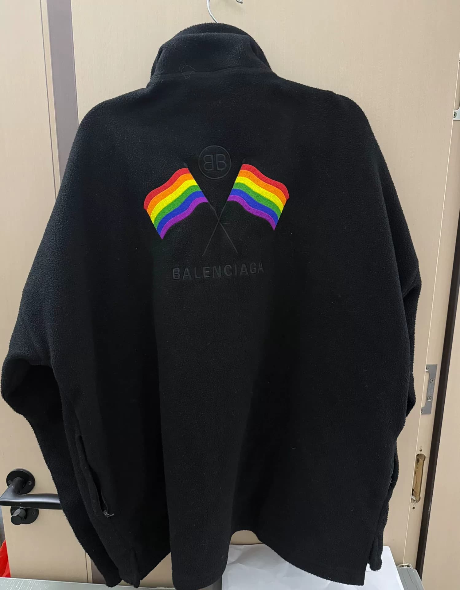 Balenciaga +Куртка на молнии из полар-флиса Balenciaga+Размер S +Черный+