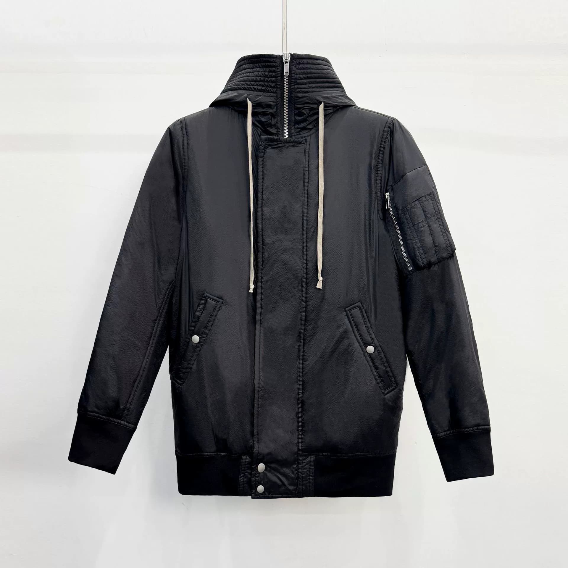 Куртка-бомбер Rick Owens ro с капюшоном и деформацией ma1