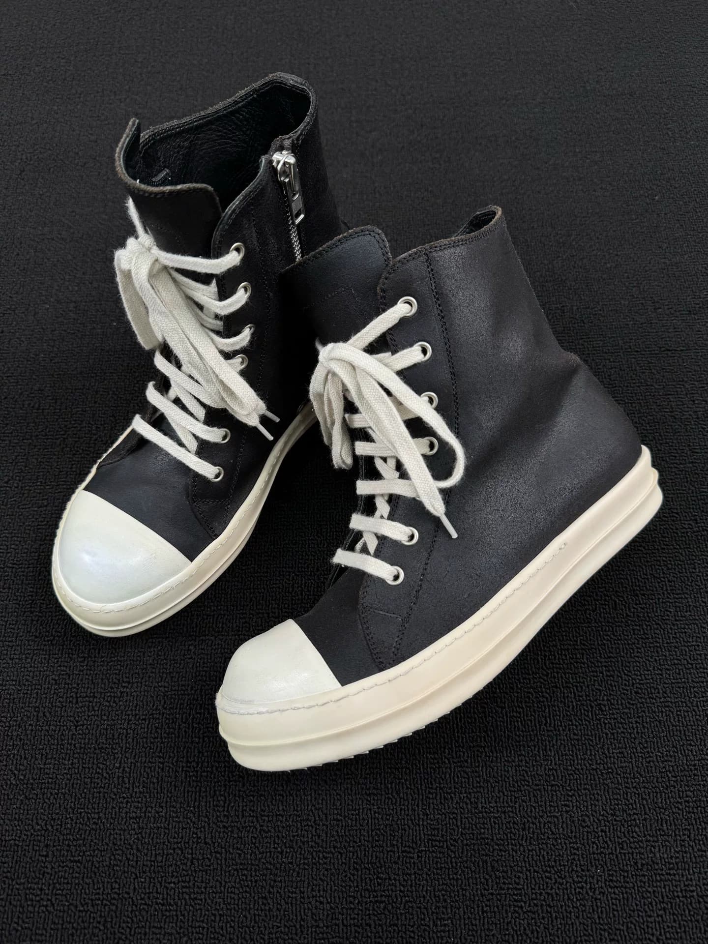 Кроссовки converse из воловьей кожи с высоким берцем Rick owens main line, размер 40, б/у