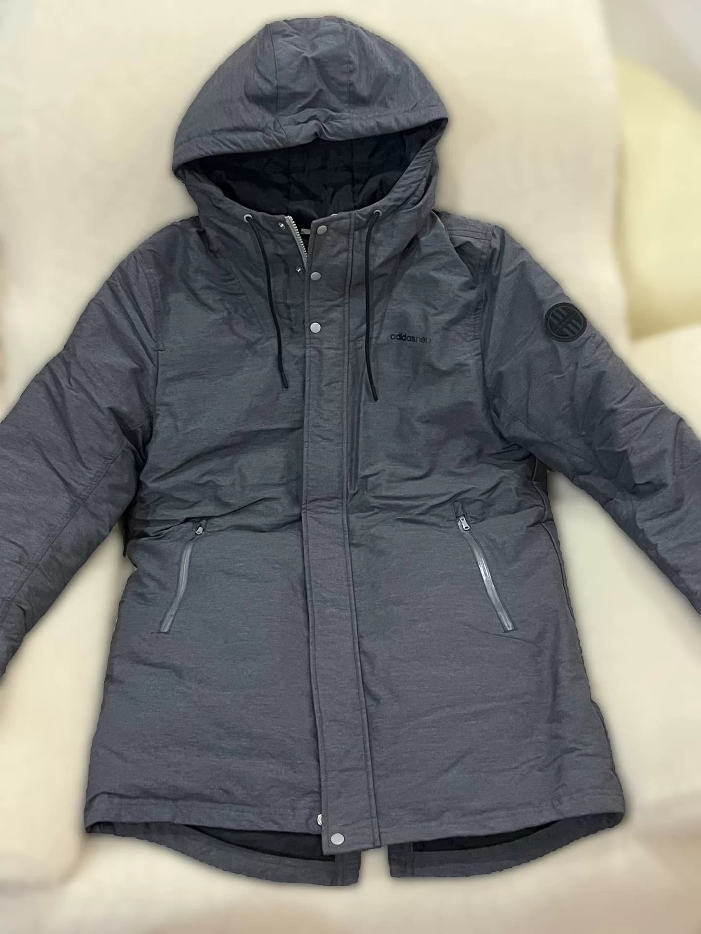 Длинный пуховик Adidas, размер L