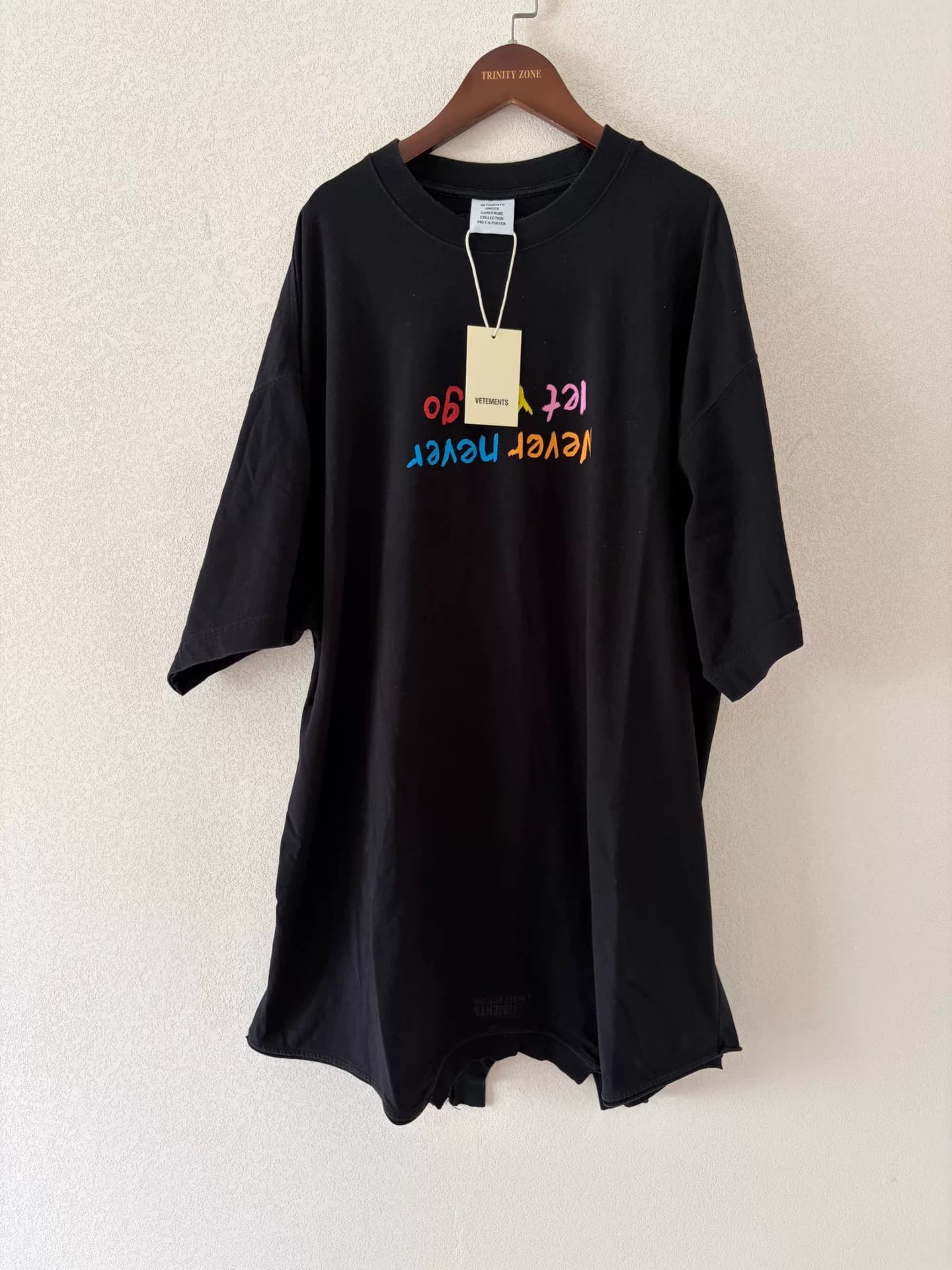 Черная футболка с короткими рукавами Vetements 18ss
