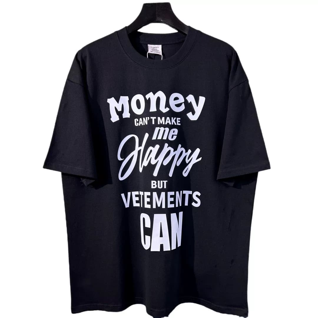 Футболка с короткими рукавами и буквенным принтом бренда VETEMENTS tide