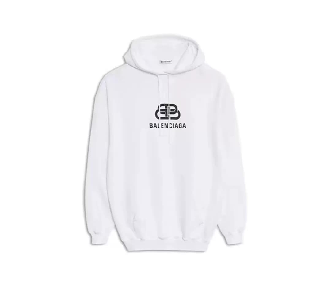 Свитер с капюшоном BALENCIAGA Balenciaga с белым логотипом