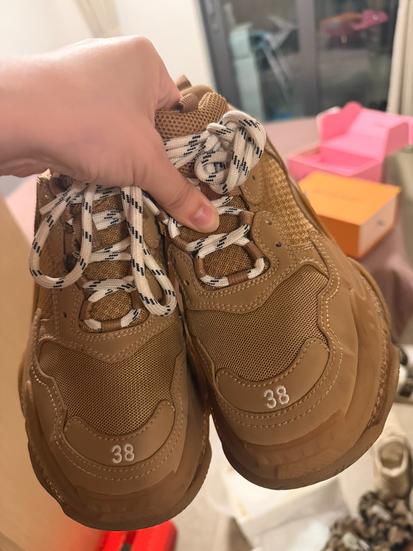 Кроссовки Balenciaga Balenciaga Triple S Daddy, цвет хаки,
