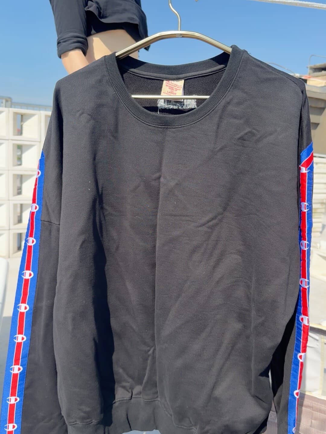 Кобрендовый свитер Vetements x Champion, черный, размер L,