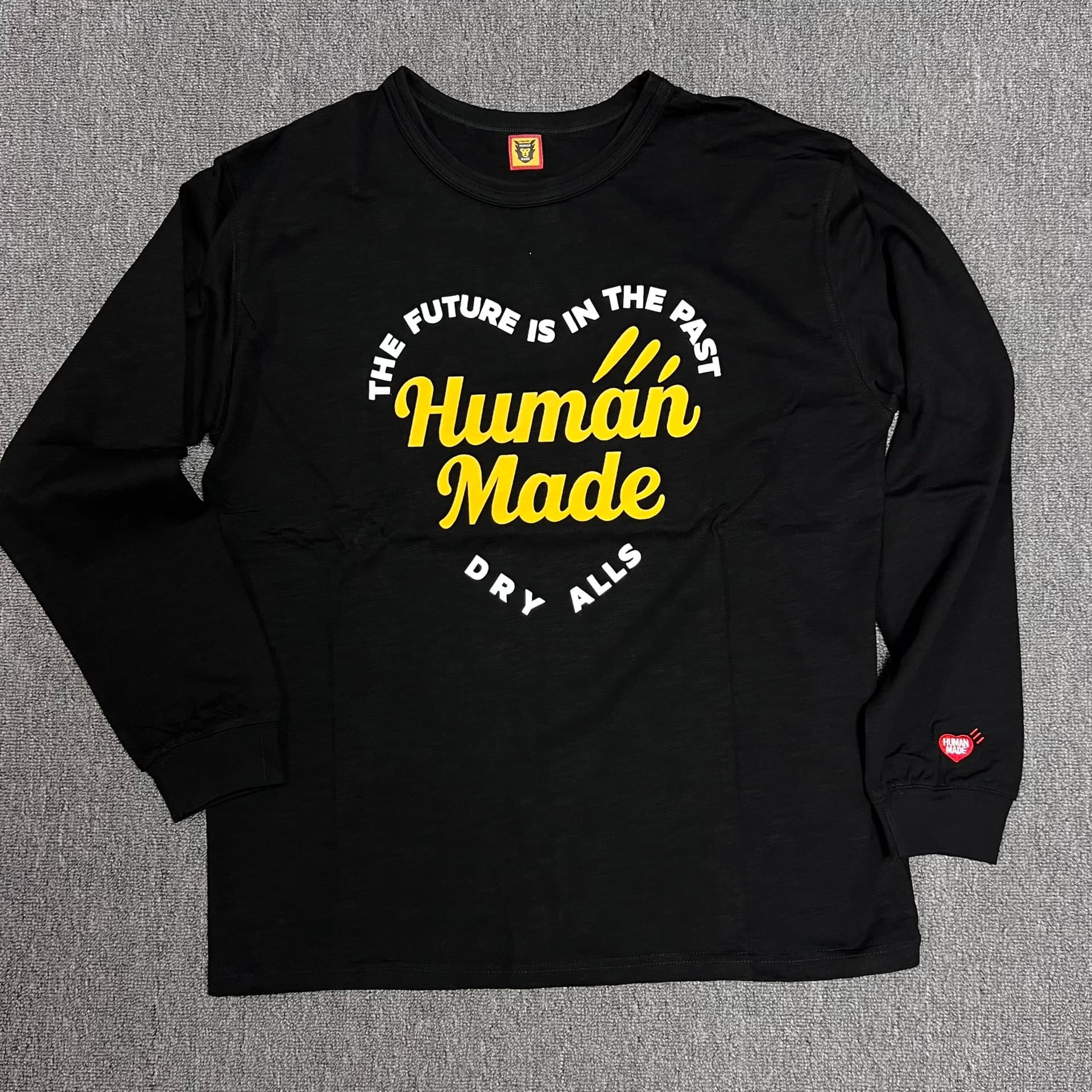 Футболка с длинными рукавами Humanmade slub из хлопка с длинными рукавами, сшитая человеком