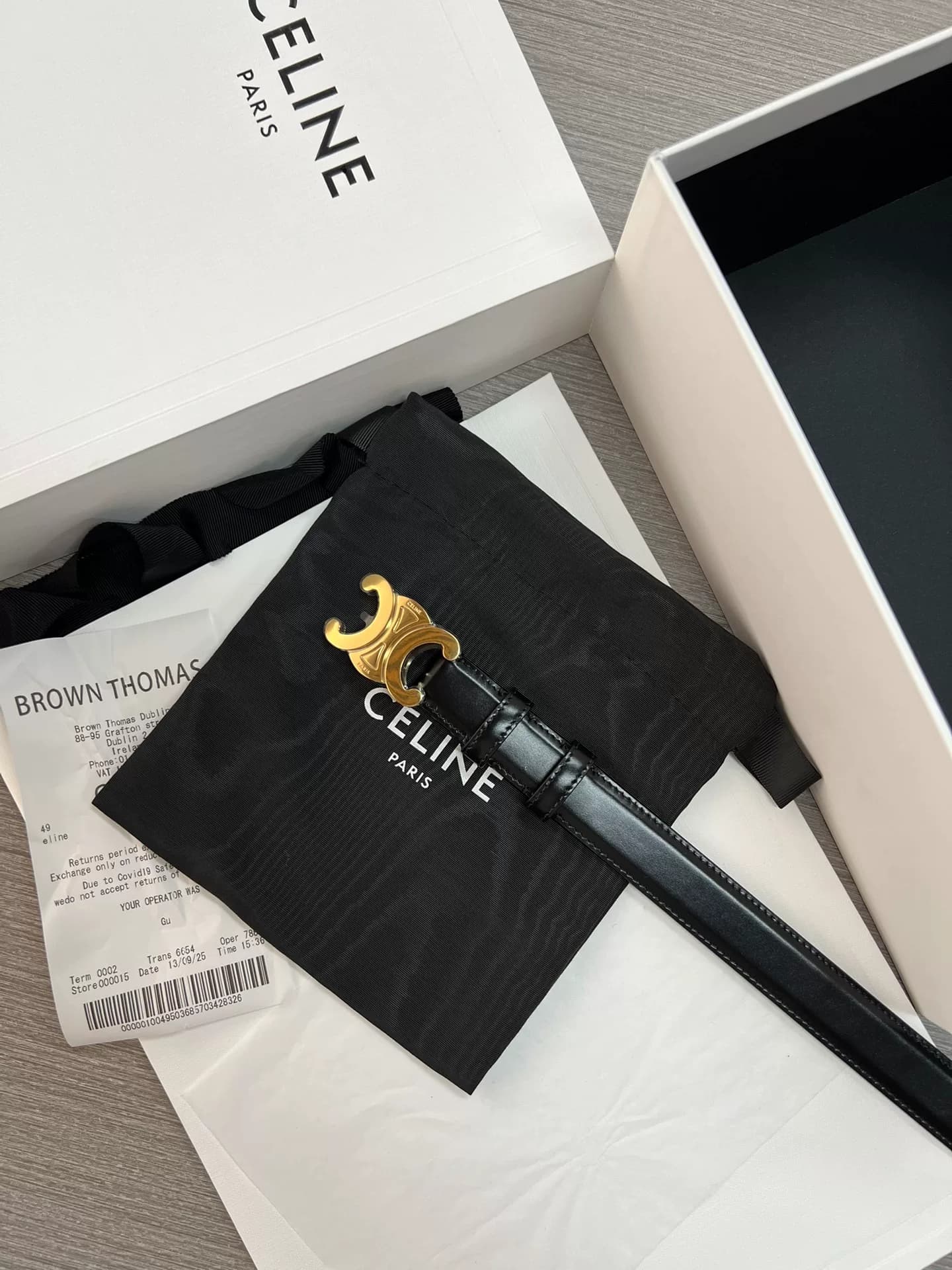 Совершенно новый женский пояс с маской CELINE CELINE TRIOMPH ТРИУМФАЛЬНАЯ арка.
