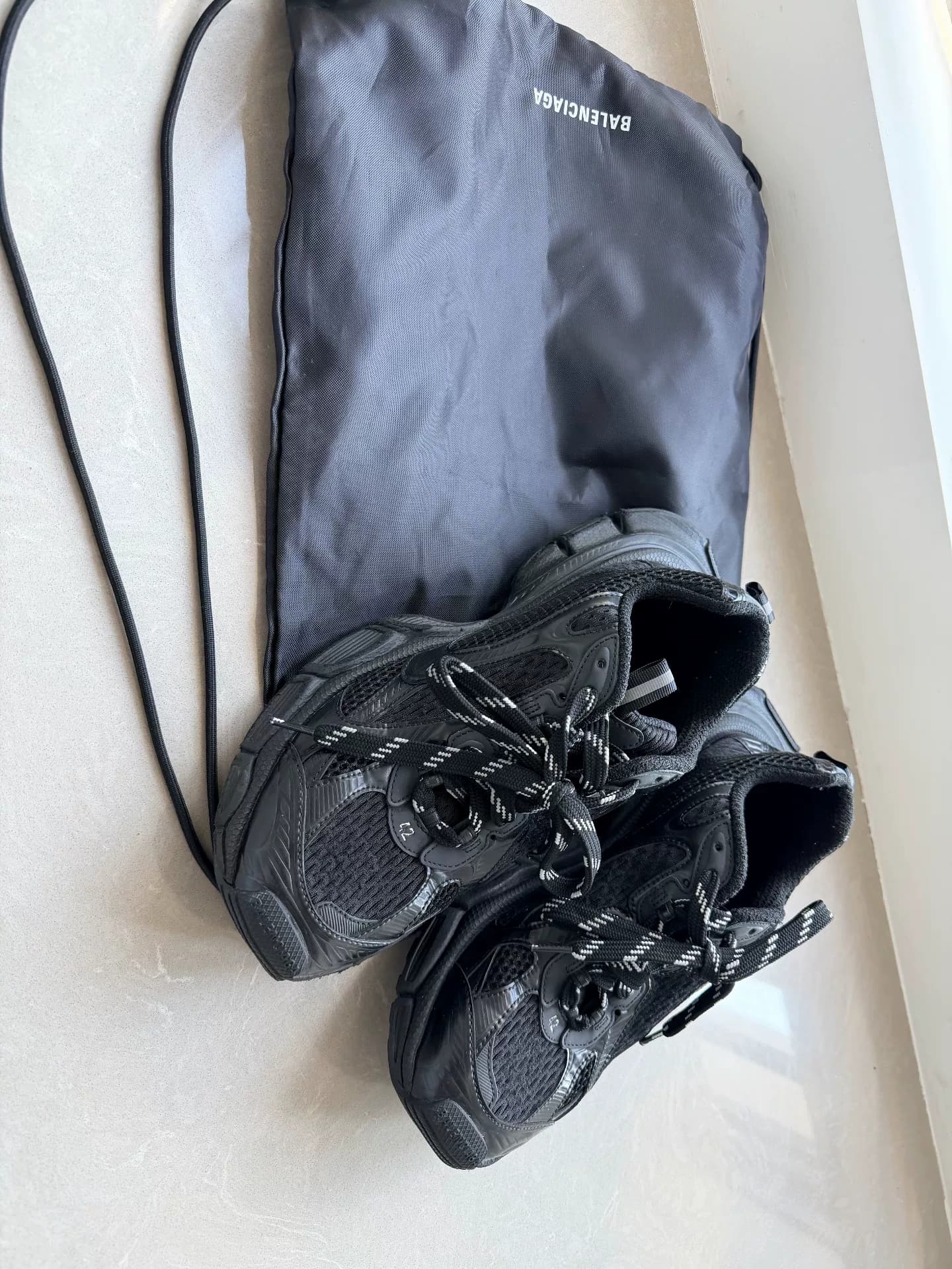 Balenciaga Balenciaga 3XL черные туфли old daddy от чистого черного цвета