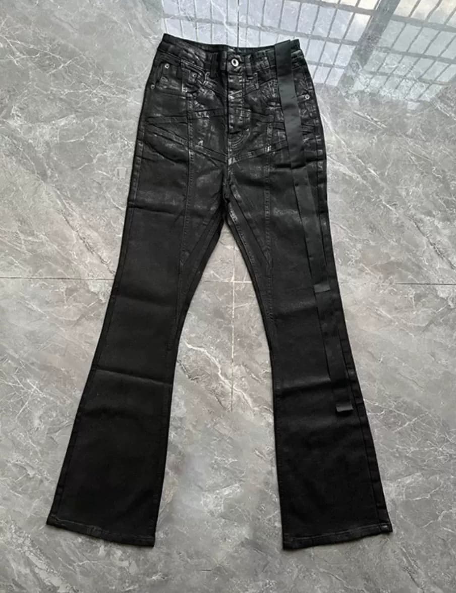 Восковые брюки Rick Owens 24ss с пятиконечной звездой