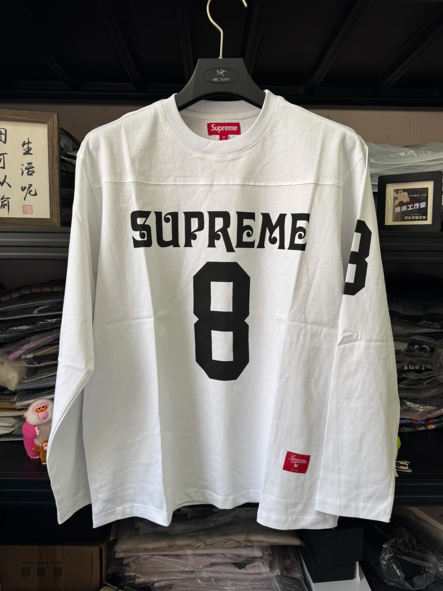 Новая дышащая и удобная модель Supreme SS25 letter 8 с длинными рукавами