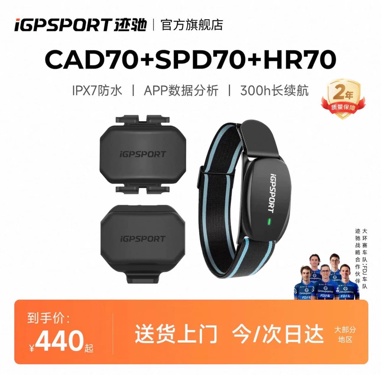 Совершенно новое устройство измерения частоты вращения iGPSPORT CAD70 с датчиком скорости SPD70