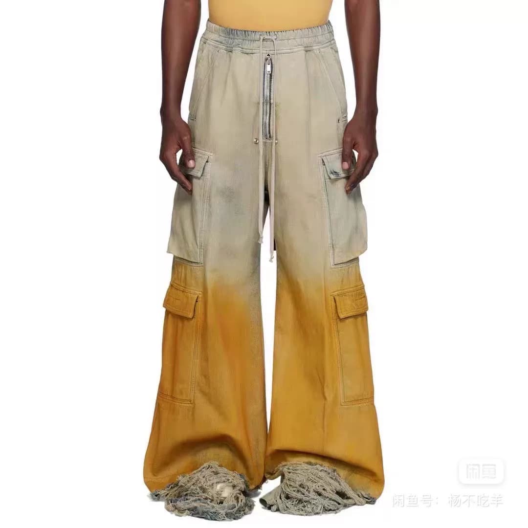 RICK OWENS DRKSHDW 24ss подходит по цвету к большим повреждениям от заусенцев