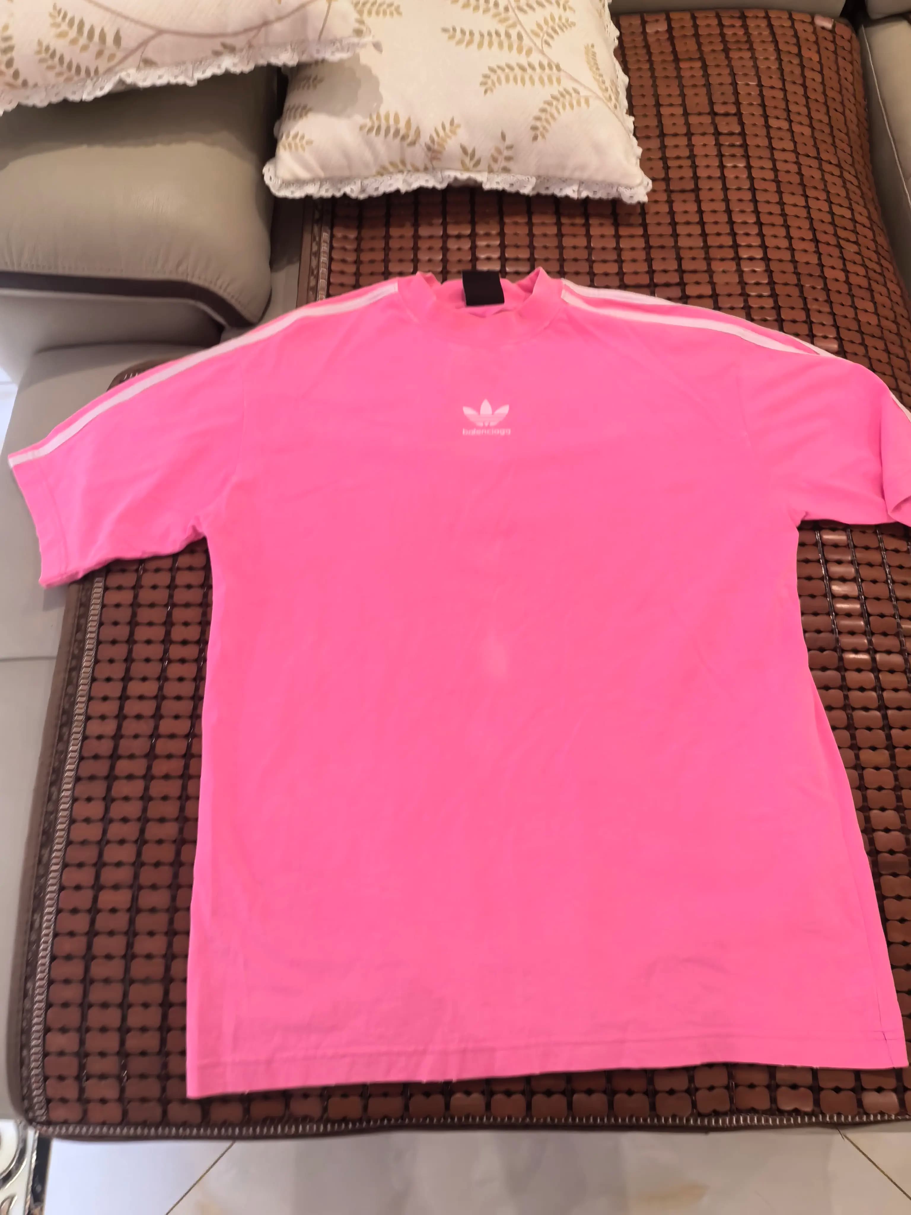 Balenciaga x Adidas joint SS23 розовый с коротким рукавом