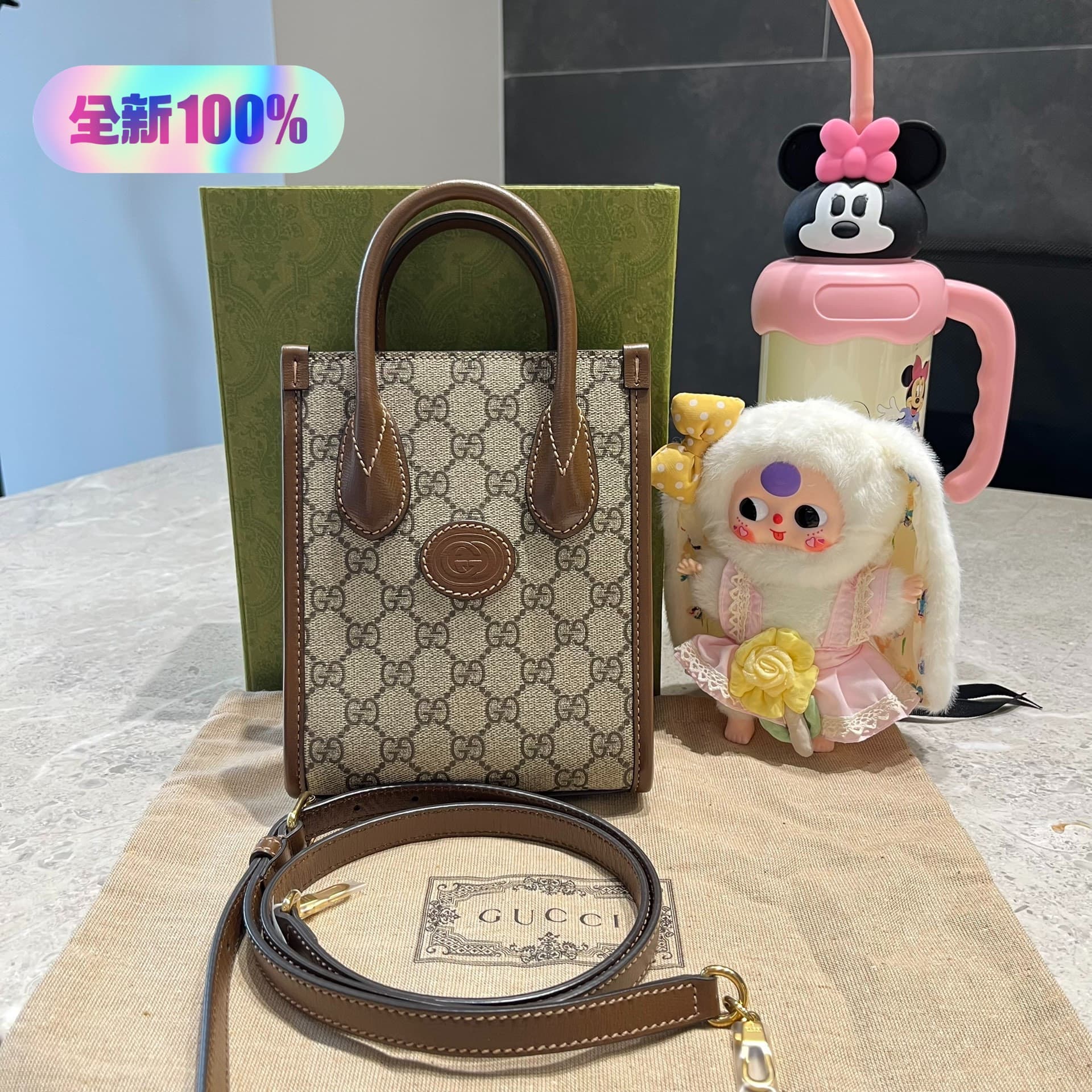 26 августа совершенно новый полный комплект Gucci Gucci Qinpu mini с чипом для оплаты билетов
