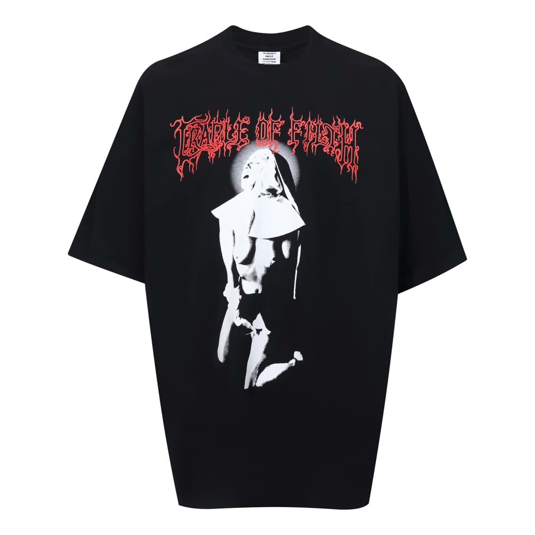 Новая футболка с короткими рукавами VETEMENTS с принтом спереди и сзади! Ткань из чистого хлопка с начесом 260 г и нитями Solona…