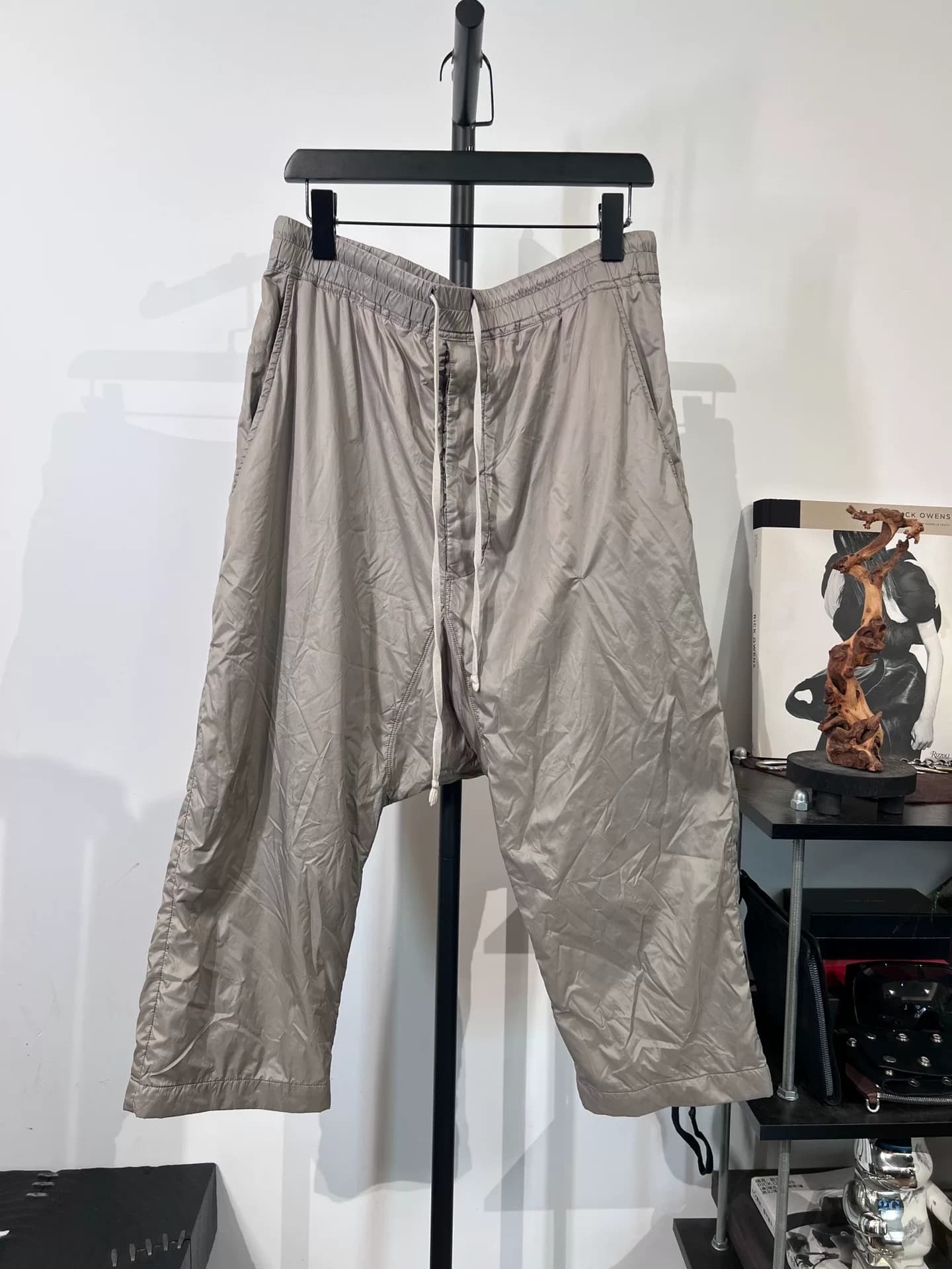 Укороченные нейлоновые стеганые брюки Rick Owens main line размер 52