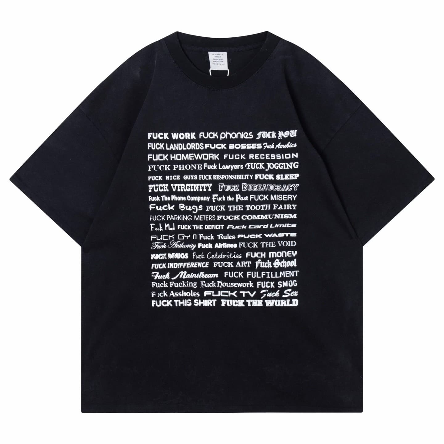 Новая футболка с короткими рукавами и надписью Vetements