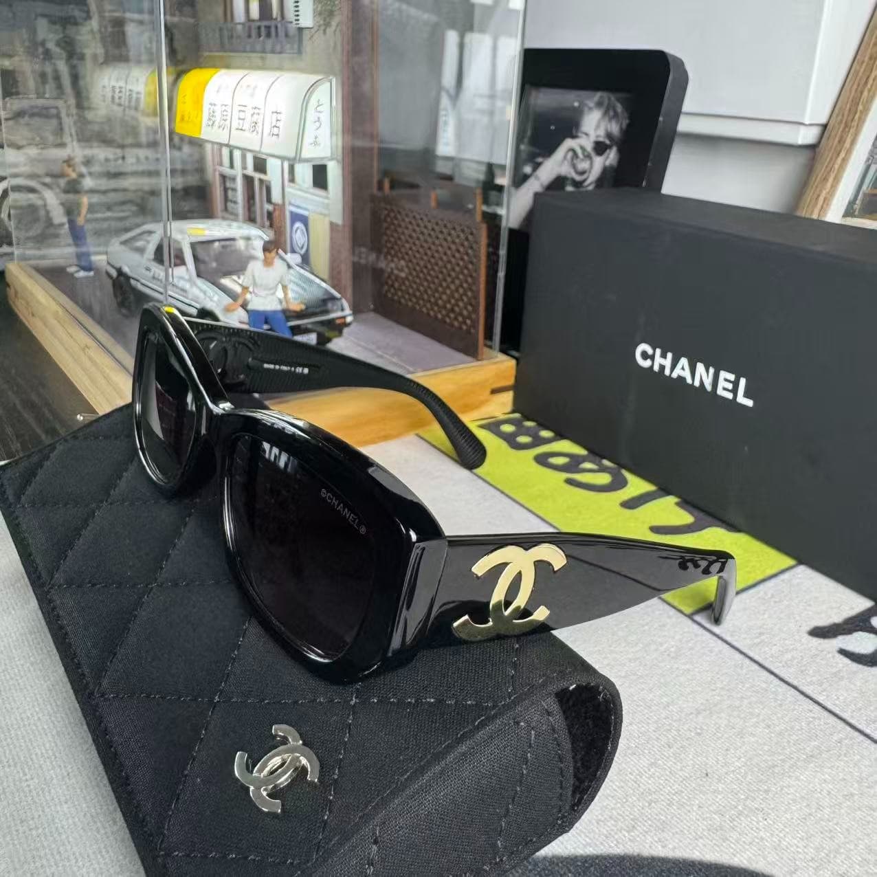 Солнцезащитные очки CHANEL неправильной формы с буквами сбоку для мужчин и женщин