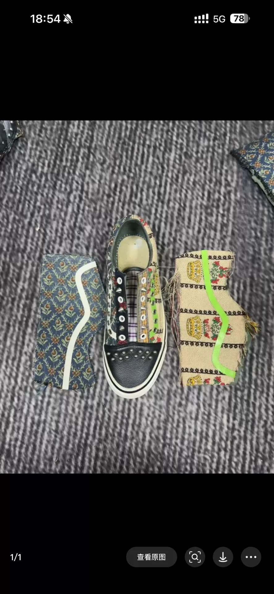 кроссовки gucci x vans, расшитые бисером, собственного производства byvovo