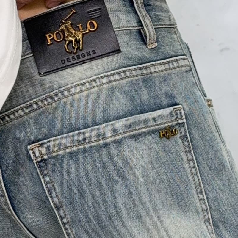Совершенно новое специальное предложение от Ralph Lauren светло-голубые узкие мужские джинсы Ralph Lauren