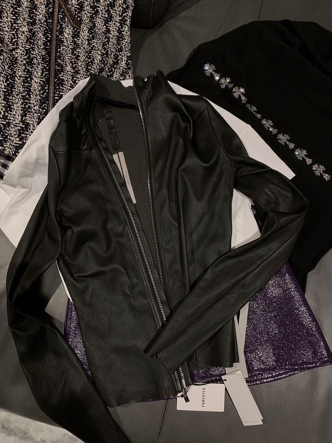 (Специальная скидка за полцены) Кожаная куртка Rick Owens из тонкой, как бумага, кожи - редкость на рынке