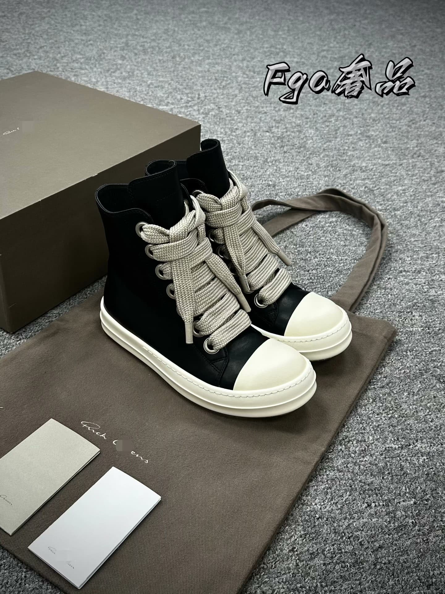 Толстые шнурки, ботинки из кожи с высоким берцем, Converse RO / Rick Owens