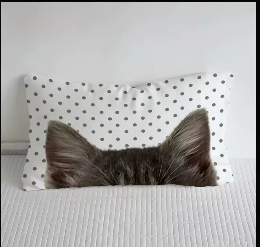 Новая подушка ins wind cat ear wave point с длинными ушками, мятная свежая подушка для кровати в комнате, диванная подушка, автомобильная подушка