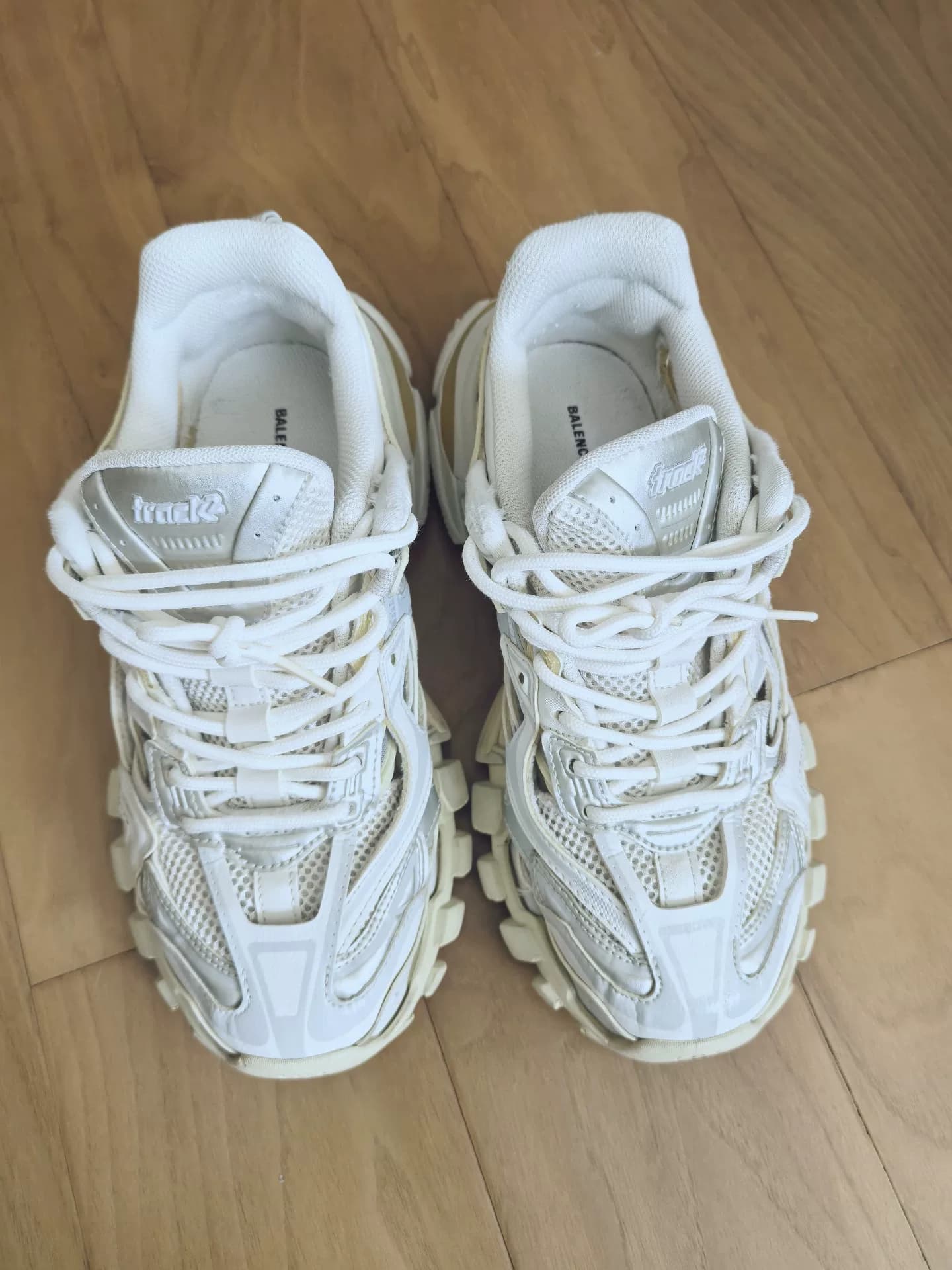 Бесплатная доставка!Кроссовки Balenciaga Track 2.0 белого цвета, 3