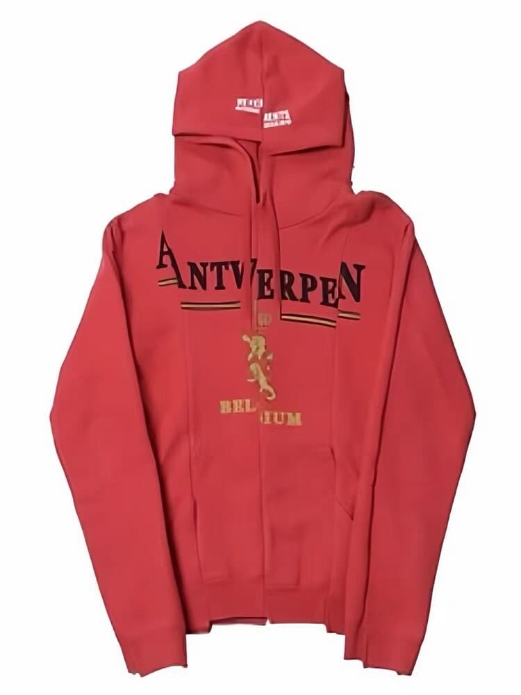 Толстовка с капюшоном со строчкой от Vetements Antwerpen, красная,