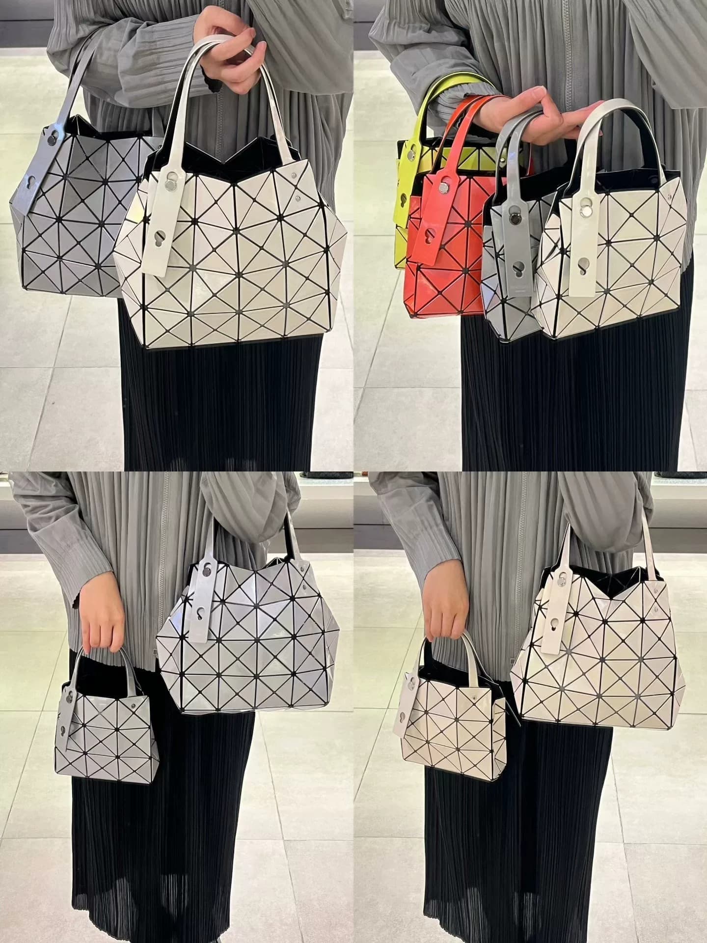 Сумка Issey Miyake Diamond, серия CARAT, все в комплекте: бирка, упаковочная коробка и пылезащитный мешок~