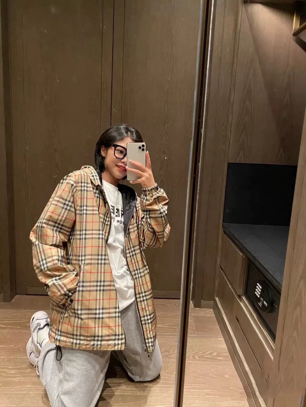 Burberry Burberry BBR 25FW классическая двусторонняя одежда в мелкую клетку