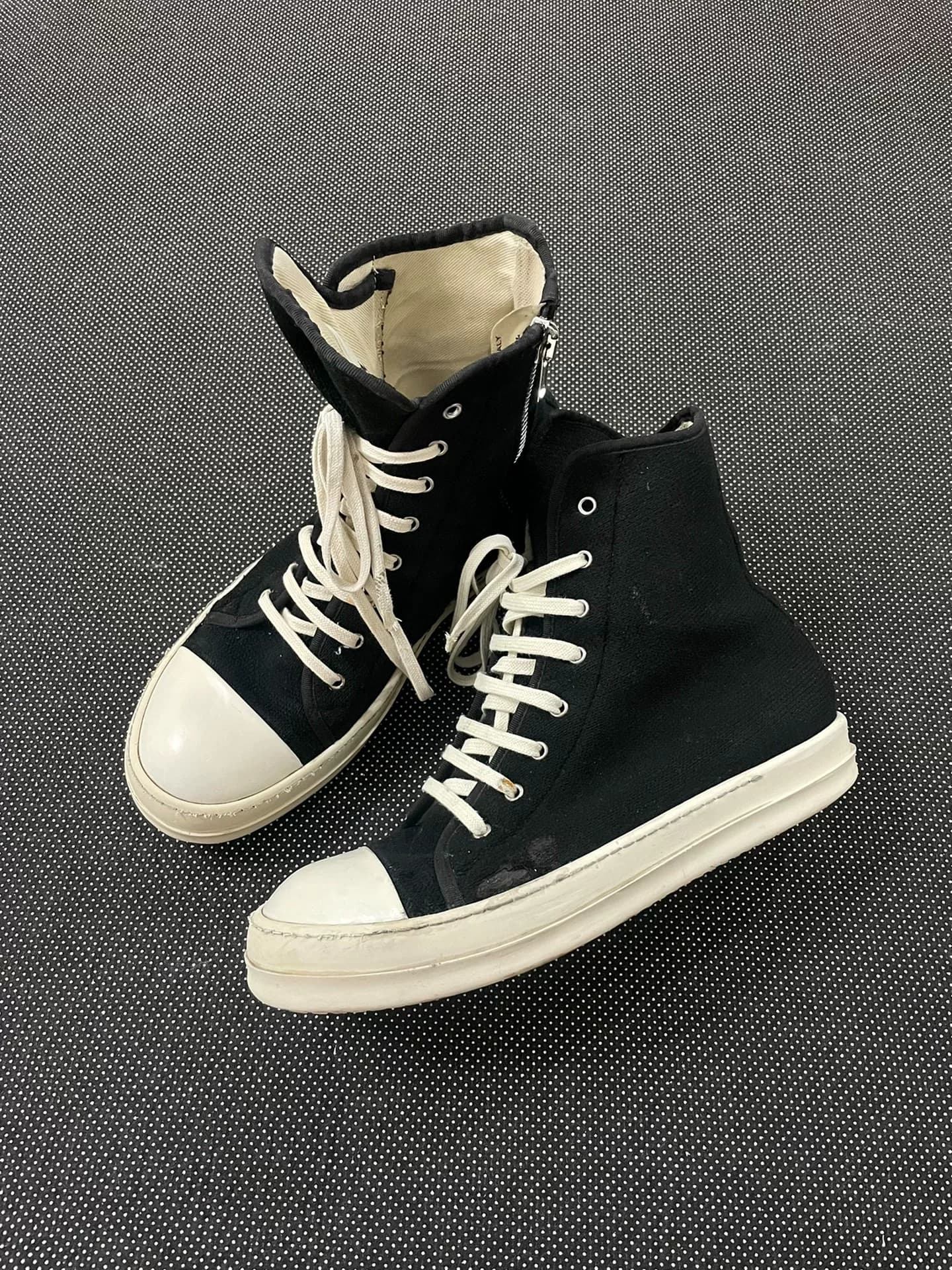 кроссовки rickowens big Converse с высоким берцем из двухслойной шерстяной замши drkshdw