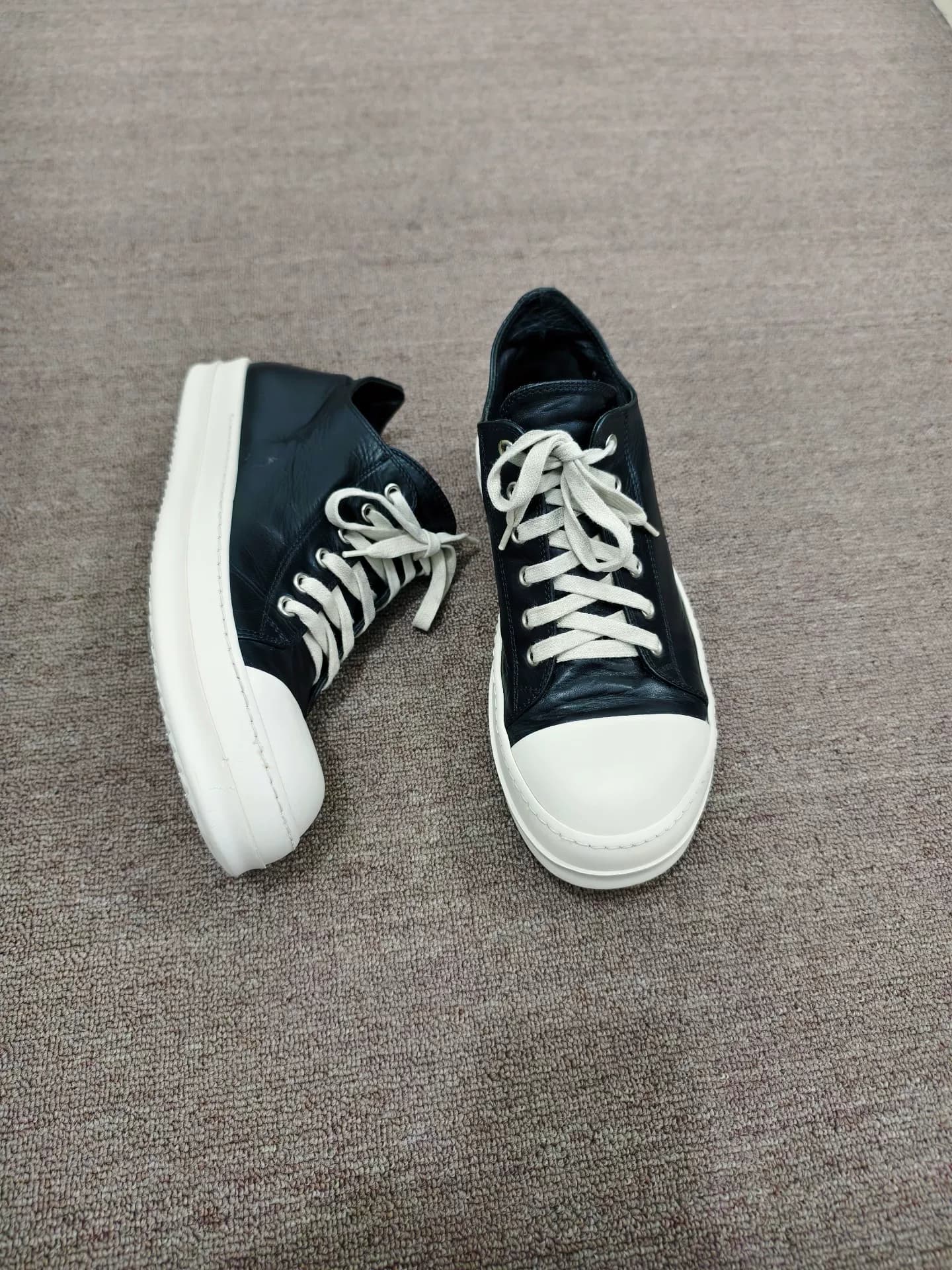 Конверсы Rick Owens main line из воловьей кожи большого размера 40 золотого размера 40-41