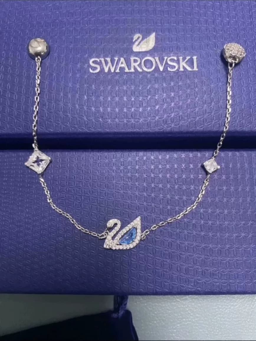 【Совершенно новый браслет Swarovski Smart Blue Diamond Swan с возможностью розыгрыша】