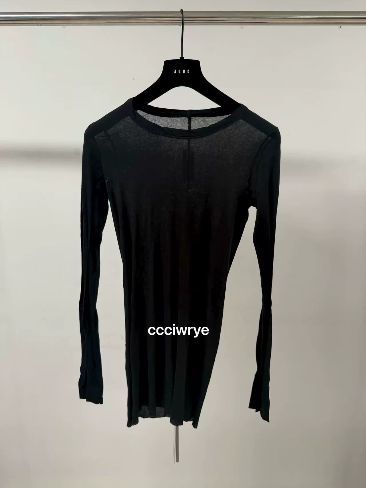 Rick Owens FW26 с длинным рукавом Rib Ls T