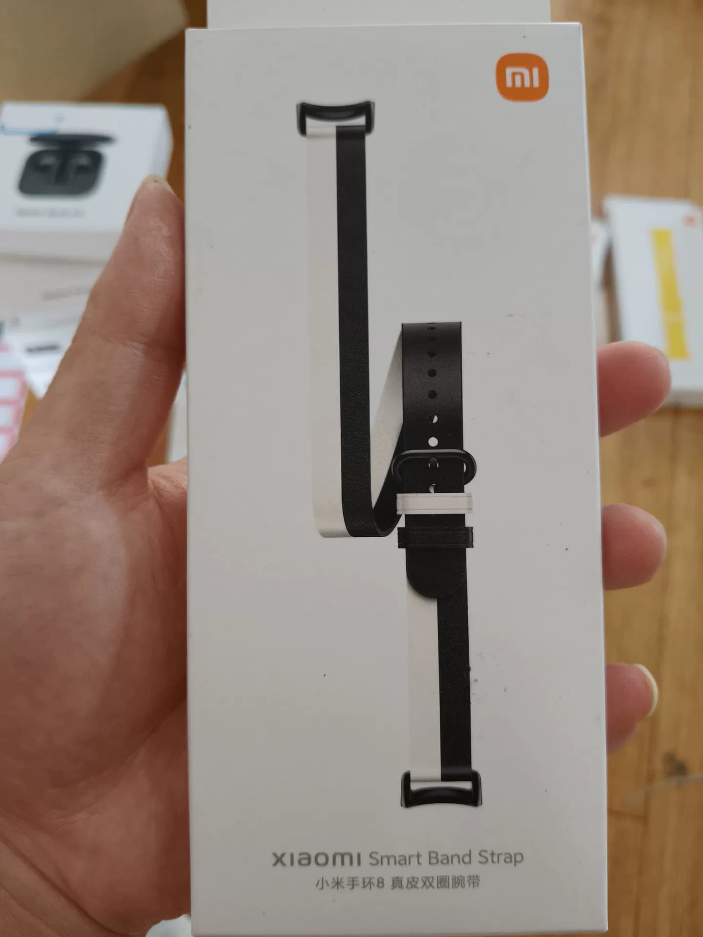 Xiaomi браслет 8 кожаный браслет с двойным кругом в черно-белом цвете