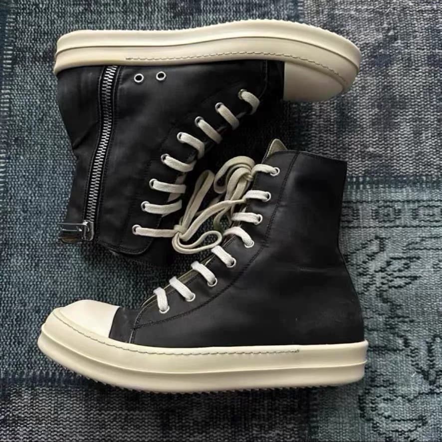Подлинный Рик + Оуэн + двухлинейная восковая поверхность big Converse +40+ цветовое самовосприятие+