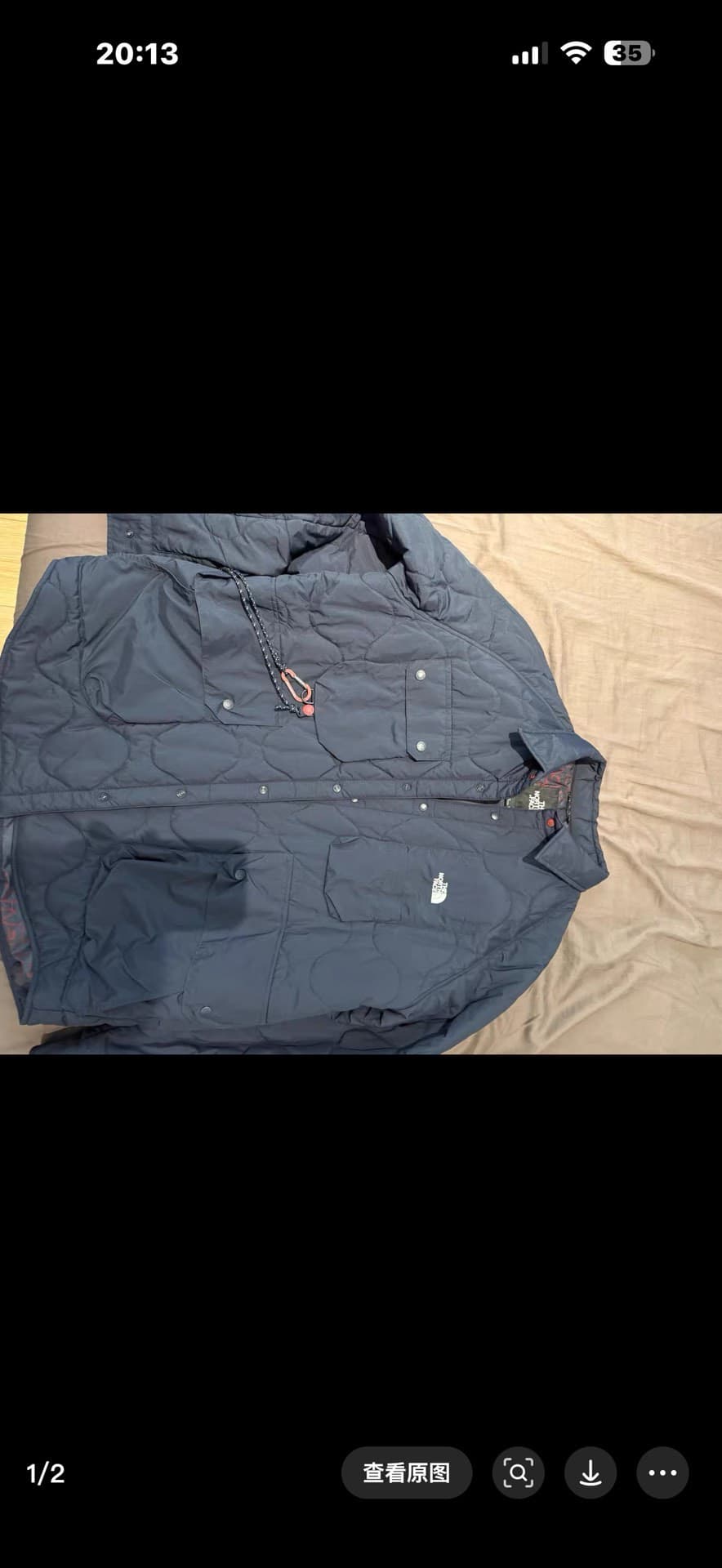 Хлопковая куртка THE NORTH FACE, натуральная, размер XL, почти новая