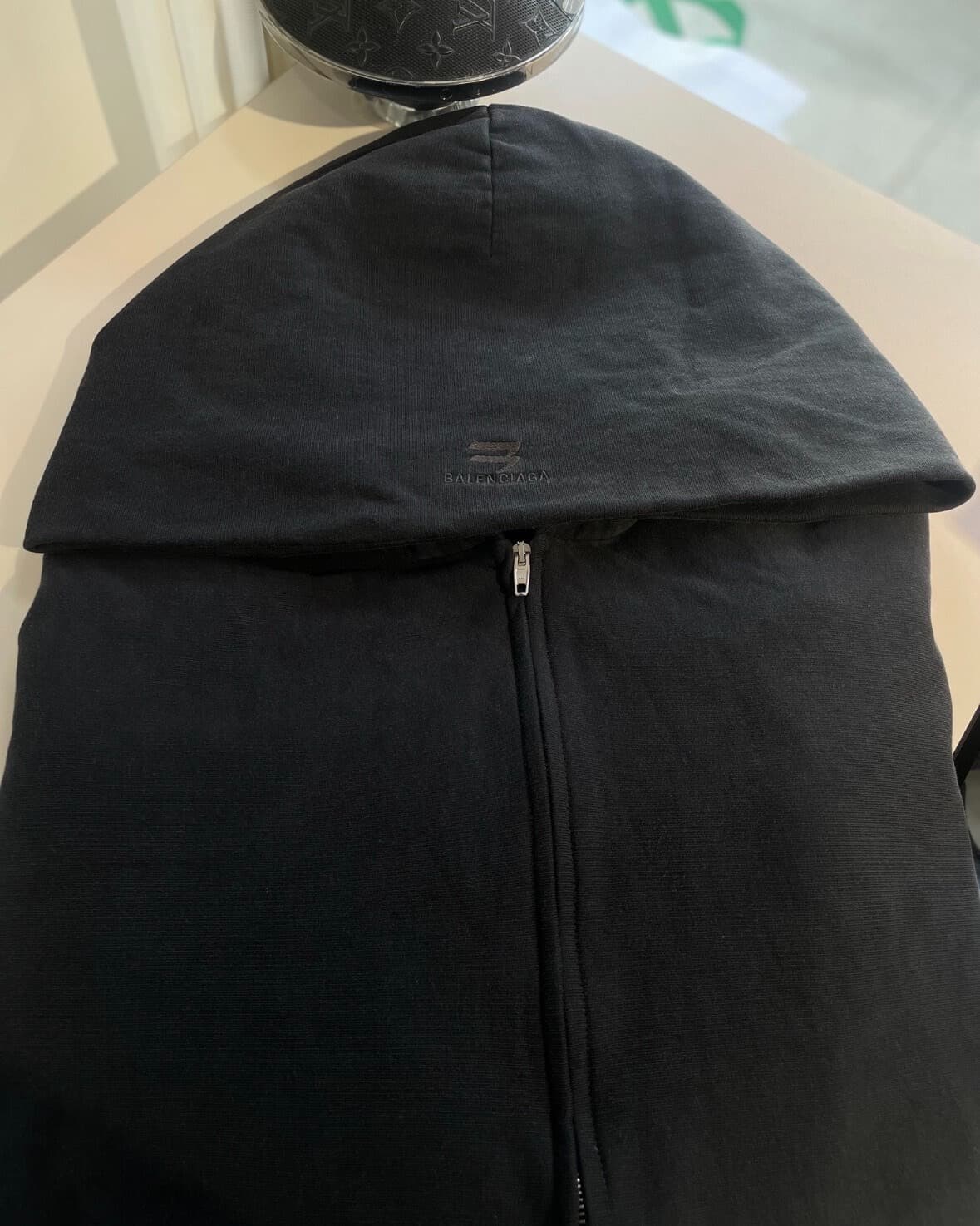 Новинка 99-го года от Balenciaga, черный свитер с капюшоном на молнии Balenciaga s