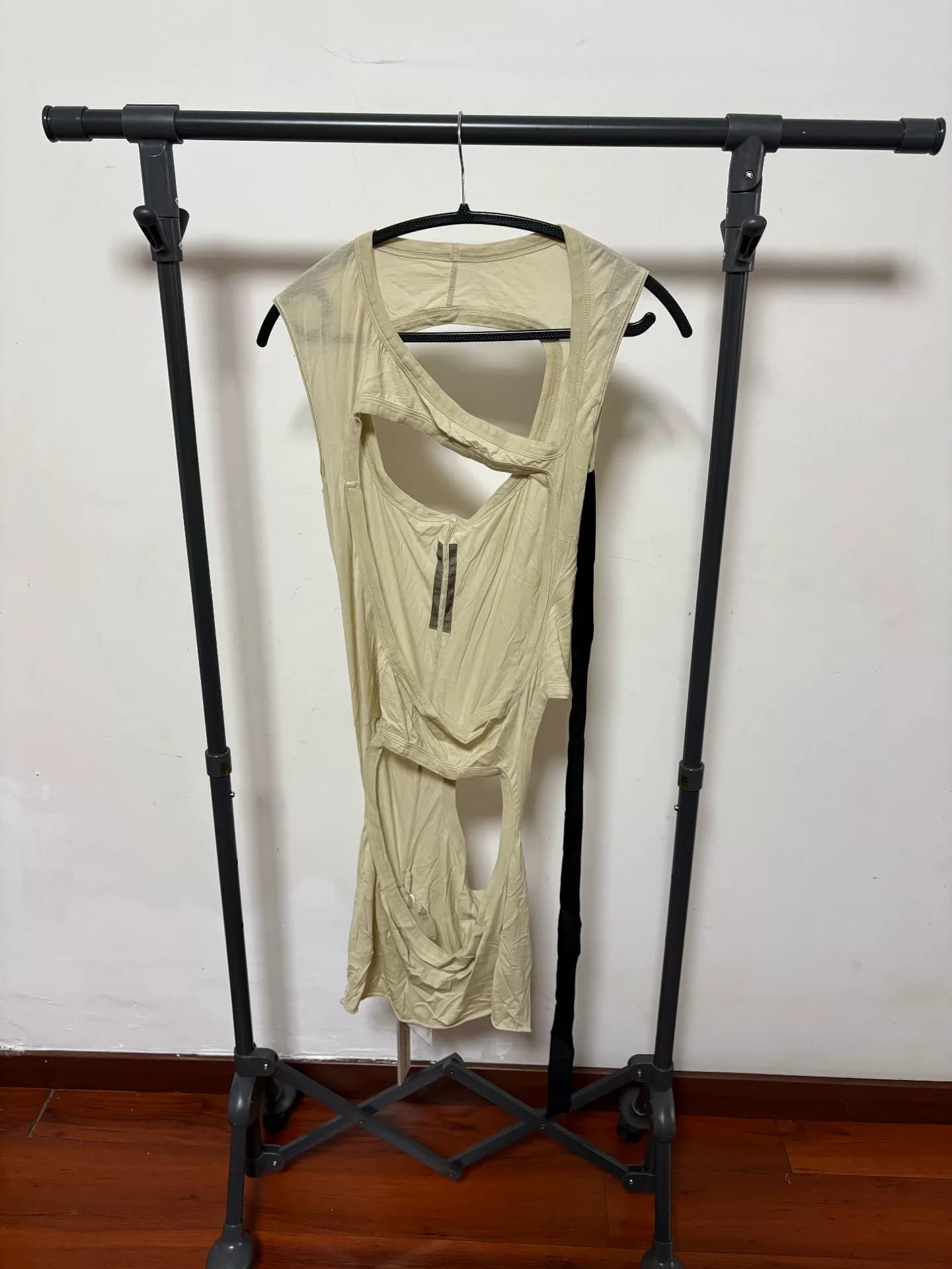 Rick owens DRKSHDW 24ss полый трикотажный рулон в рубчик