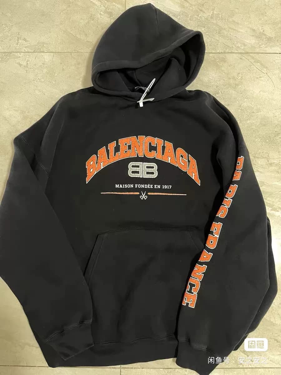 Подлинный новый модный бренд balenciaga Balenciaga постиранный свитер с капюшоном