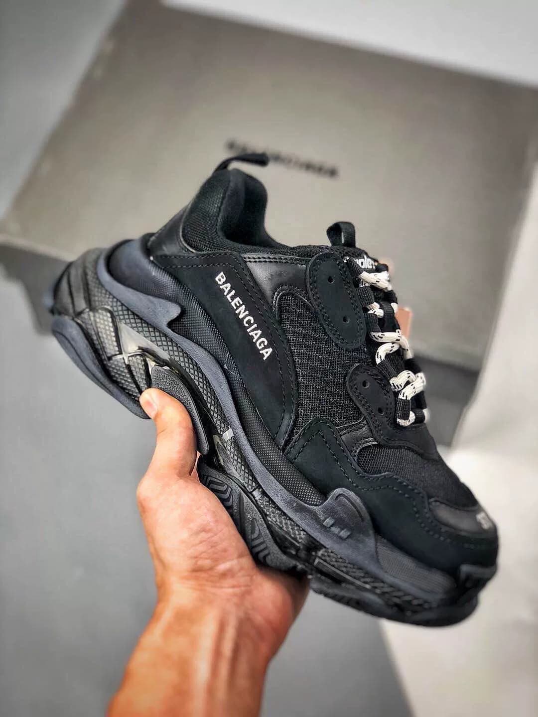 Balenciaga Баленсиага на воздушной подушке Черные самурайские туфли для папы yyds!!