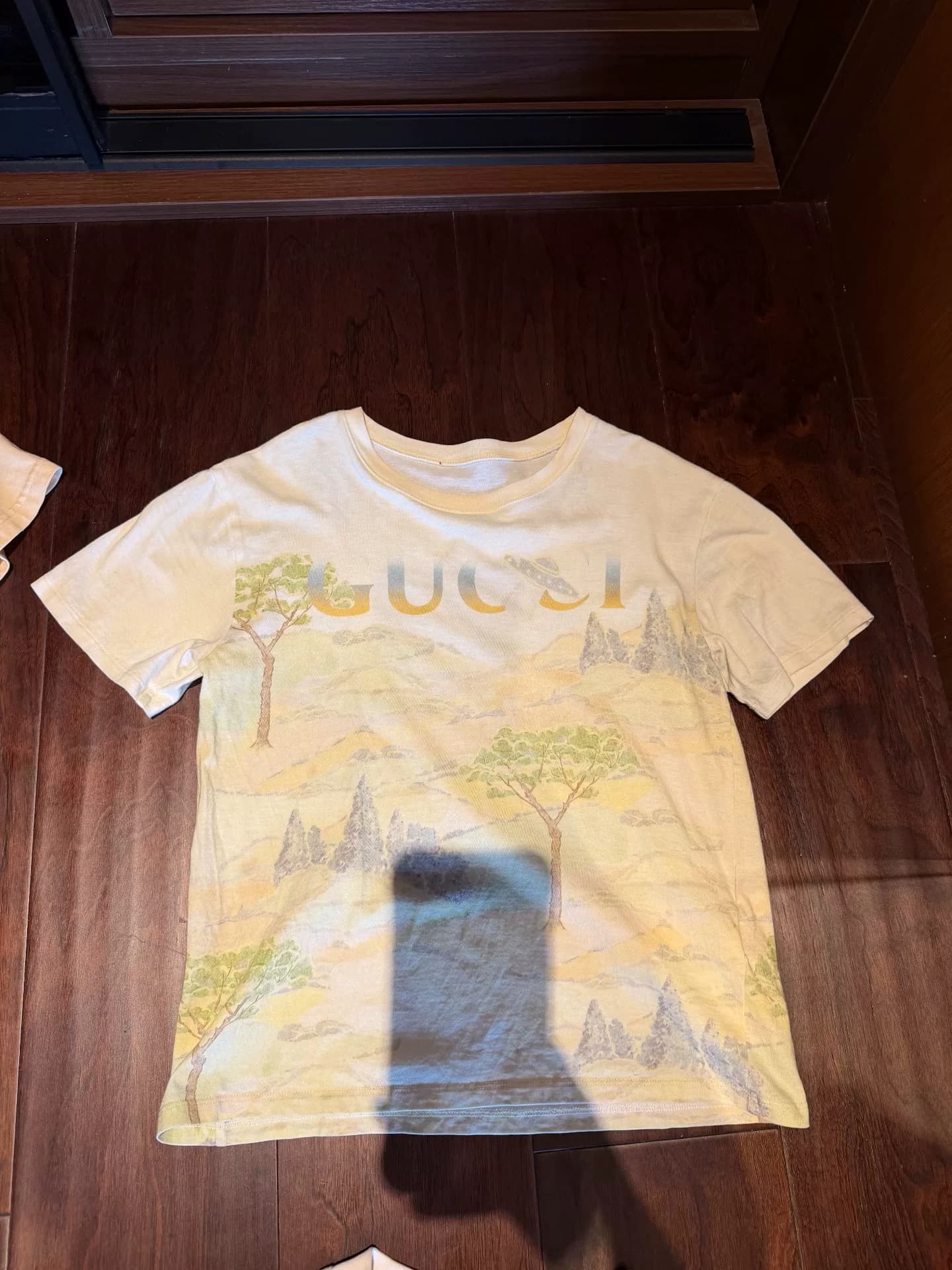 Комплект из натуральной детской футболки с короткими рукавами Gucci и детских шорт Burberry