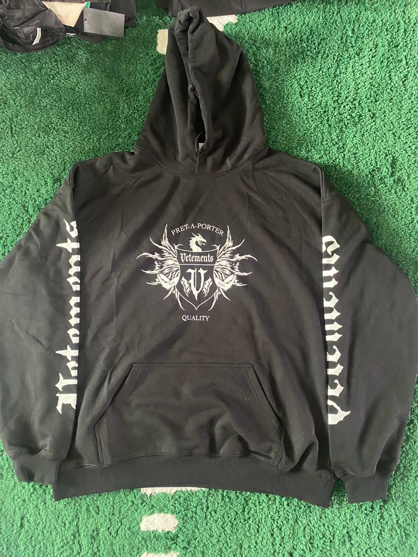 Vetements И Санскрит Дракон Граффити Свитер
