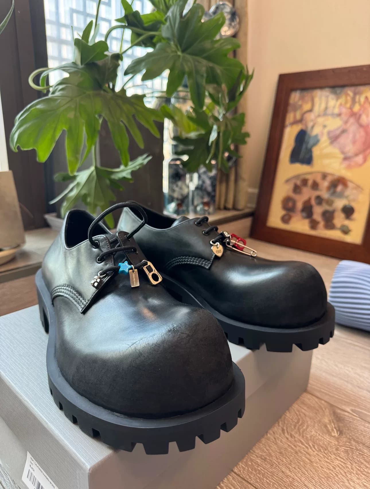Balenciaga Кожаные туфли-дерби Balenciaga из кожи Hummer Bull