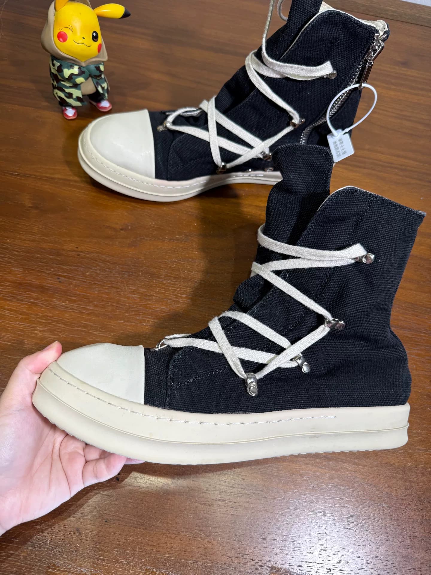 Размер 44 Rick Owens Высокие сапоги RO Pentagram Большой Converse Высокий крем