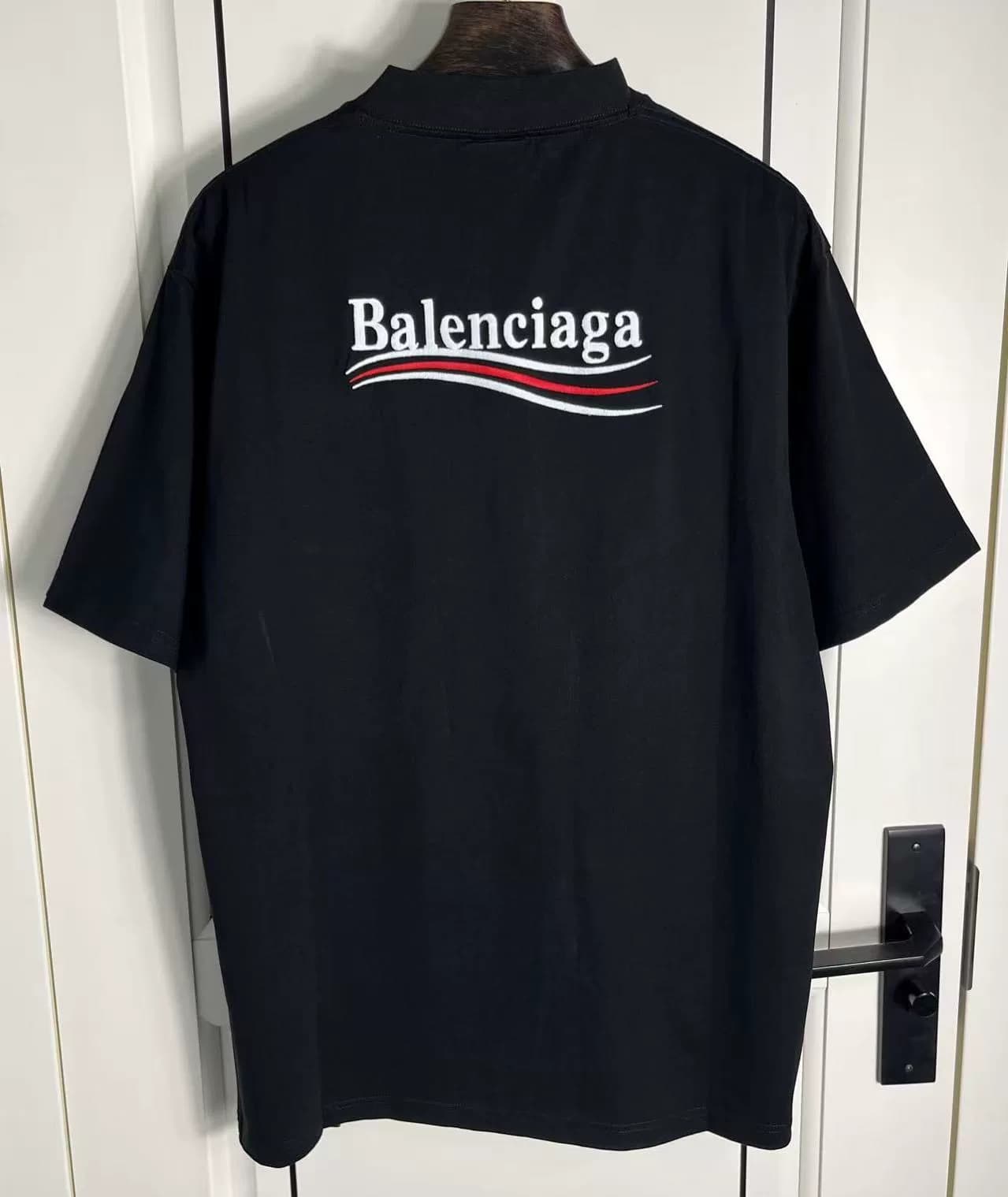 Оригинальная футболка Balenciaga с вышивкой Balenciaga cola wave с короткими рукавами для мужчин и женщин