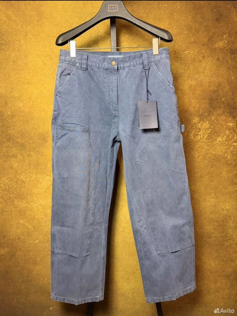 Prada Triangle Logo Trousers джинсы